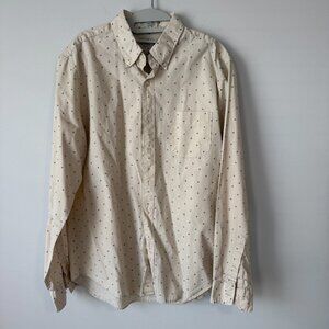 J. Crew Casual Men's Button Down Yellow Large